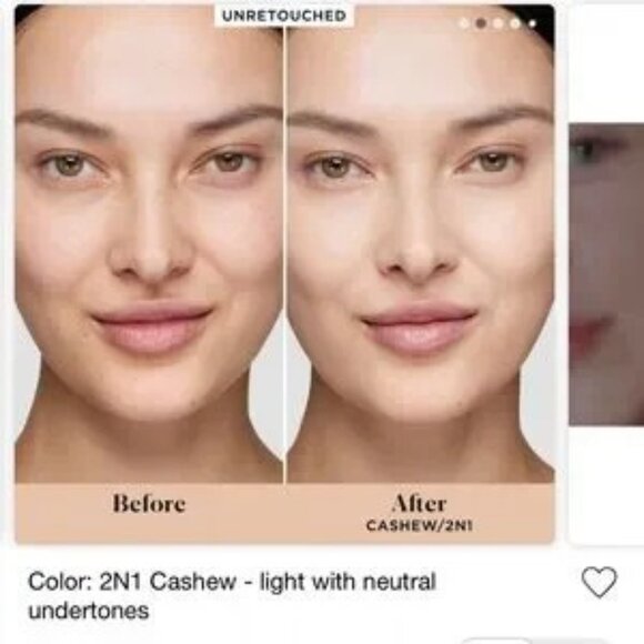 Laura Mercier 2N1 Cashew Real Flawless Weightless Perfecting Foundation No Box - Picture 2 of 6